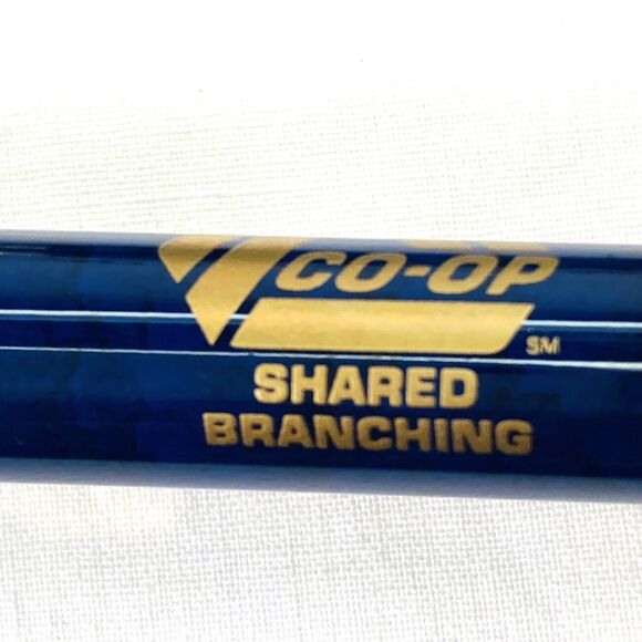 Credit Union Pen Lot of 5 NEW Co-Op Shared Branching Bank Advertising Blue Gold - Picture 3 of 11